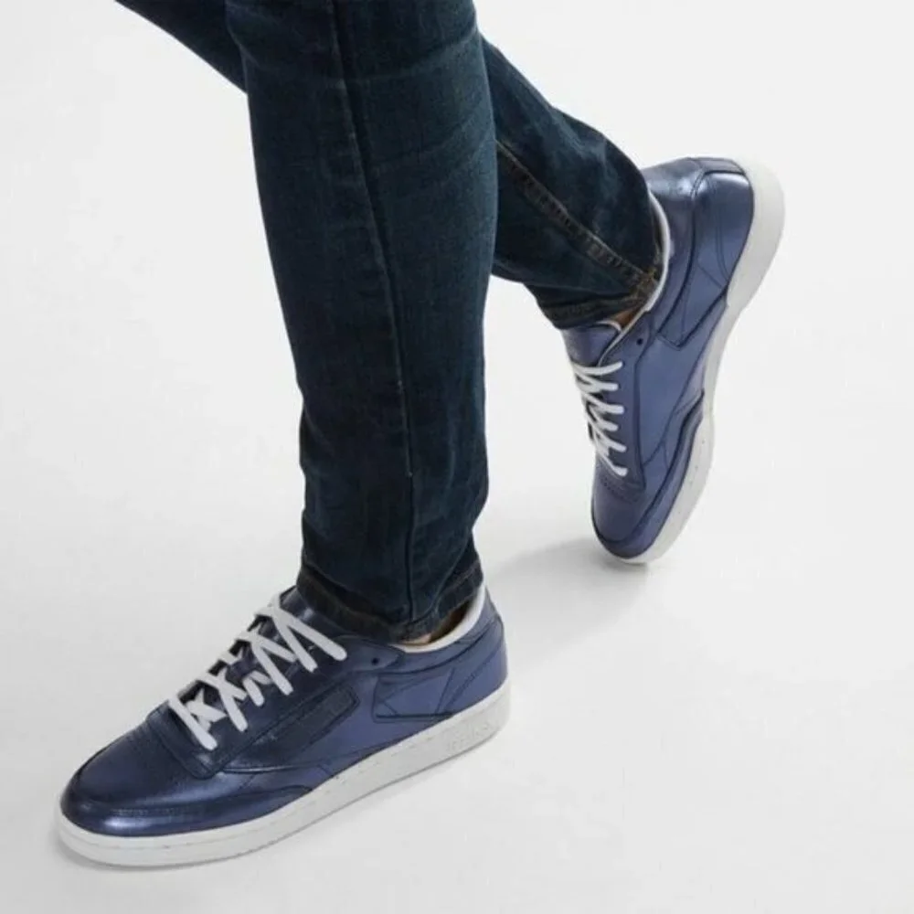 Reebok Club C 85 S Shine Women’s Sneakers – Royal Dark Blue / White – Size 6
